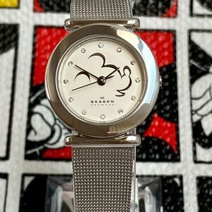Disney x Skagen Minimalist Mickey Mouse Silhouette Stainless Steel Ladies Watch